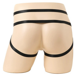 Jockstrap-Lanières avec Anneau RING PASSION Noir 2