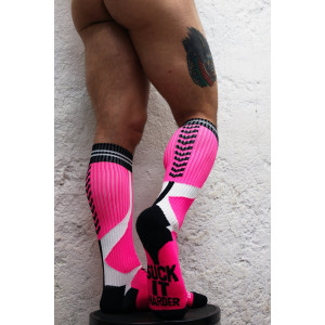 Chaussettes hautes SUCKER SOCKS Breedwell Rose neon