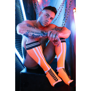 Chaussettes hautes SUCKER SOCKS Breedwell Orange néon