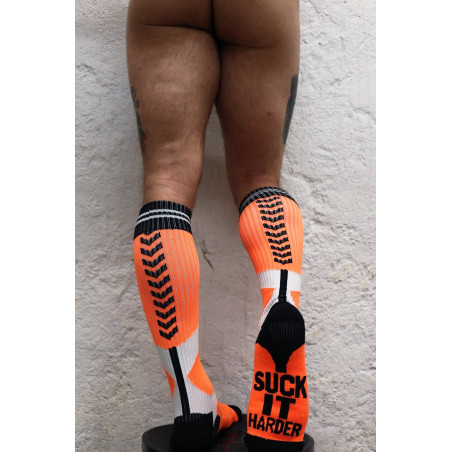 Chaussettes hautes SUCKER SOCKS Breedwell Orange néon