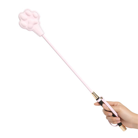 Cravache Patte PAWVELVET Rose 52cm