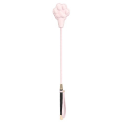 Cravache Patte PAWVELVET Rose 52cm