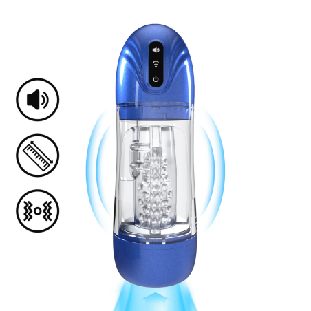 Masturbateur vibrant SONICPULL Bleu de Pumped