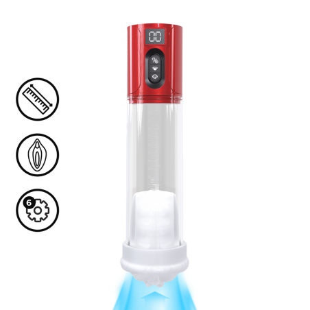 Pompe à pénis automatique HYPERLIFT Rouge de Pumped