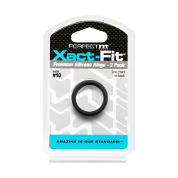 Lot de 2 Cockrings silicone XACT-FIT n°10 - Diamètre 25 mm 2