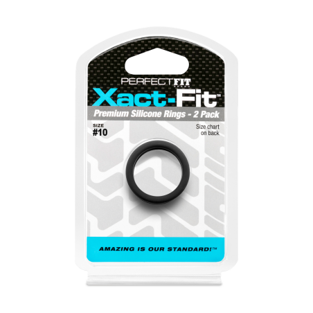 Lot de 2 Cockrings silicone XACT-FIT n°10 - Diamètre 25 mm