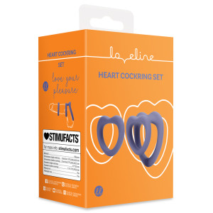 Lot de 2 Cockrings Coeur Silicone PURPLE STORM