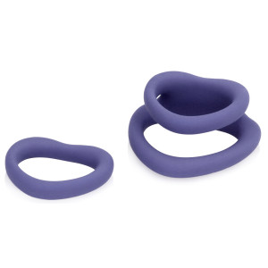 Lot de 2 Cockrings Coeur Silicone PURPLE STORM