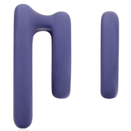 Lot de 2 Cockrings Coeur Silicone PURPLE STORM