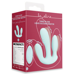 Double Plug Vibrant THREE IN ONE 10 x 3.2cm Bleu 2