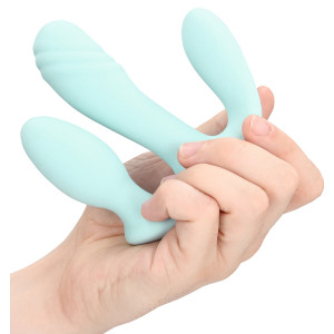 Double Plug Vibrant THREE IN ONE 10 x 3.2cm Bleu
