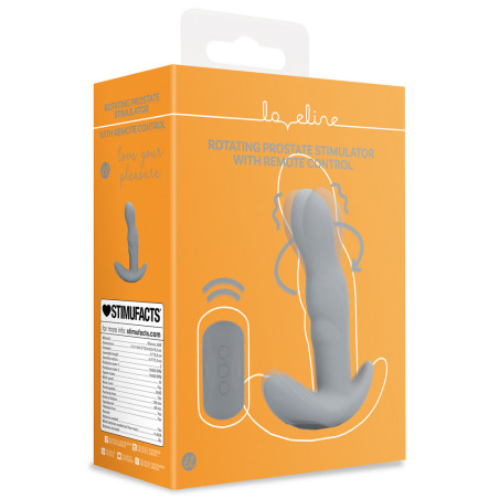 Stimulateur Prostatique Vibrant Rotatif GOTHAMEY 11.5 x 3.4cm Gris