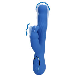 Vibro Rabbit JETSET 14 x 3.5cm Bleu