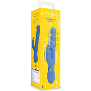 Vibro Rabbit JETSET 14 x 3.5cm Bleu