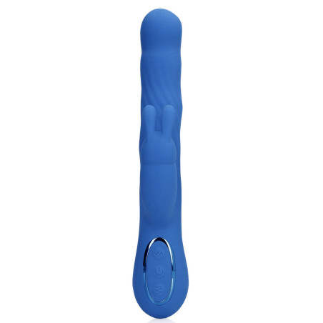 Vibro Rabbit JETSET 14 x 3.5cm Bleu