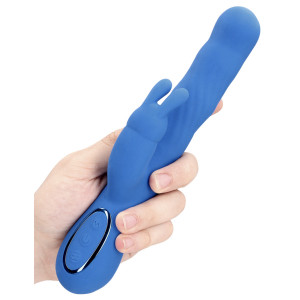 Vibro Rabbit JETSET 14 x 3.5cm Bleu