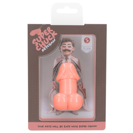 Porte-clés Pénis SUPER CHUCK Rose clair
