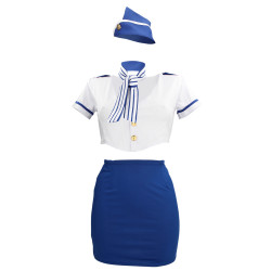 Costume sexy d'Hôtesse de l'air STEWARDNESS S/M