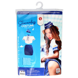 Costume sexy d'Hôtesse de l'air STEWARDNESS S/M 2