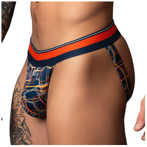 Jockstrap SOO CUMFY Bleu marine-Rouge