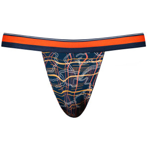 Jockstrap SOO CUMFY Bleu marine et rouge de Male Power