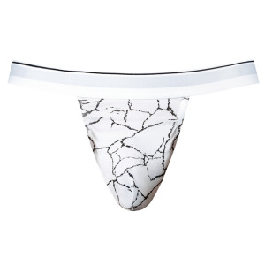 Jockstrap blanc avec effet marbré SOO CUMFY de Male Power