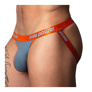 Jockstrap Gris-Orange RING & JOCK Male Power - Cockring offert