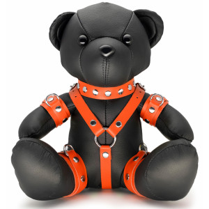 Ours en cuir EDDY The BDSM Teddy Bear Orange