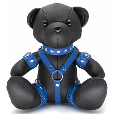 Ours en cuir EDDY The BDSM Teddy Bear Bleu