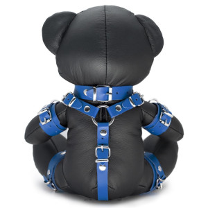 Ours en cuir EDDY The BDSM Teddy Bear Bleu
