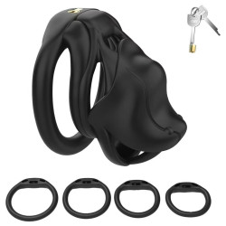 Cage de chasteté HIPTAM S Noire de 7 x 3.2 cm 2