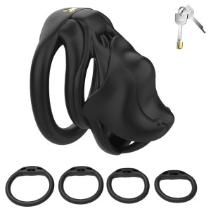 Cage de chasteté HIPTAM S Noire de 7 x 3.2 cm