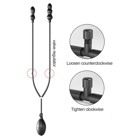 Double Plug gonflable DUALASS Silicone