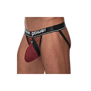 Jockstrap Résille Bordeaux RING & JOCK avec un Cockring