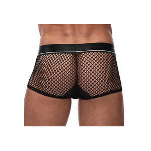 Boxer en résille RING & SHORT de Male Power - avec Cockring