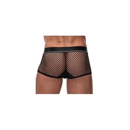 Boxer en résille RING & SHORT de Male Power - avec Cockring