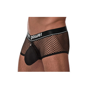 Boxer en résille RING & SHORT de Male Power - avec Cockring