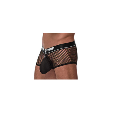 Boxer en résille RING & SHORT de Male Power - avec Cockring