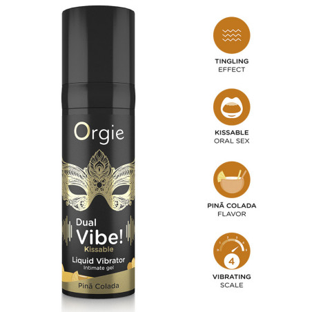 Gel Stimulant DUAL VIBE PINA COLADA 15ml