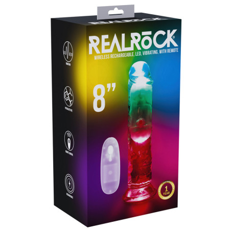 Gode Vibrant Lumineux LED NO VIBES 20 x 4.4cm Transparent