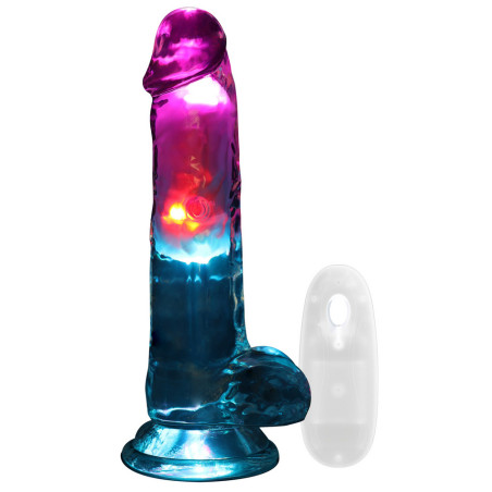 Gode Vibrant Lumineux LED VIBES 15 x 4cm Transparent