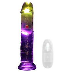 Gode Vibrant Lumineux LED NO VIBES 18 x 4cm Transparent