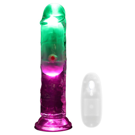Gode Vibrant Lumineux LED NO VIBES 15 x 3.5cm Transparent