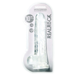 Gode CRYSTAL CLEAR Transparent 21x 5.5cm veiné