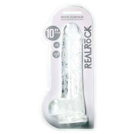 Gode CRYSTAL CLEAR Transparent 21x 5.5cm veiné