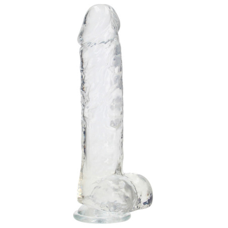 Gode CRYSTAL CLEAR Transparent 21x 5.5cm veiné