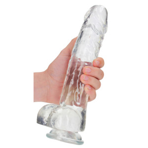 Gode CRYSTAL CLEAR Transparent 21x 5.5cm veiné