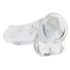 Gode CRYSTAL CLEAR Transparent 21x 5.5cm veiné