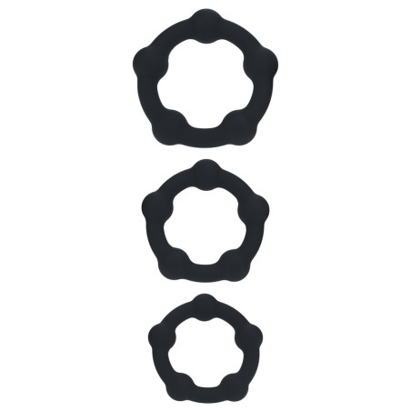 Lot de 3 Cockrings avec boules BEADCOCK de Levelz