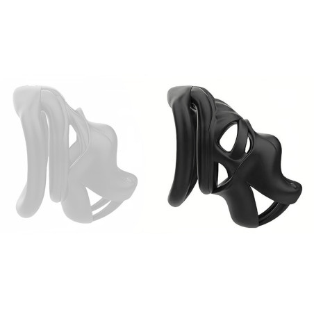 Cage de chasteté HIPTAM M Noire de 8 x 3.2 cm